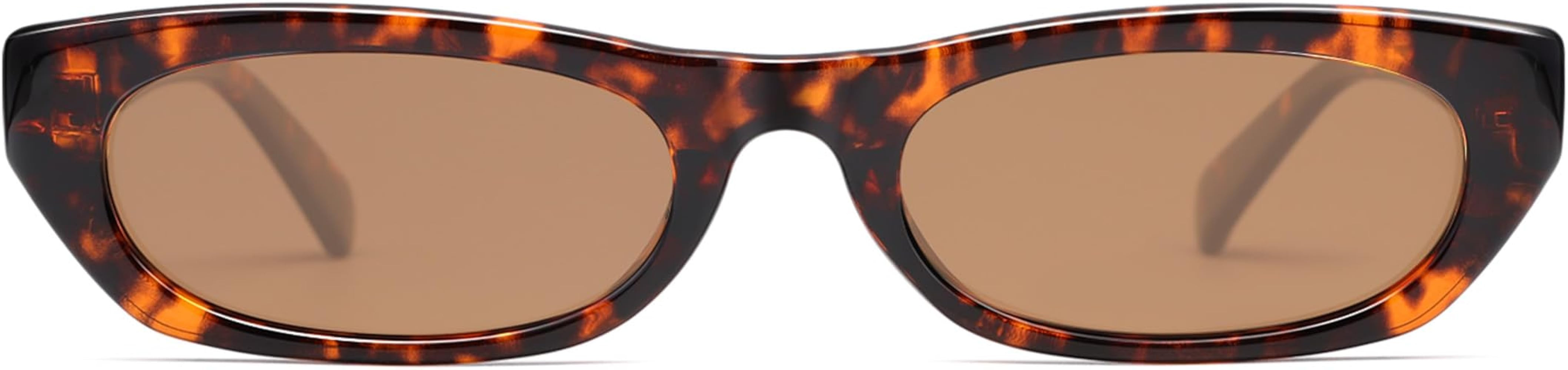 SOJOS Retro Rectangle Polarized Sunglasses for Women Men Vintage Trendy Narrow Y2k Sunnies SJ2363 | Amazon (US)