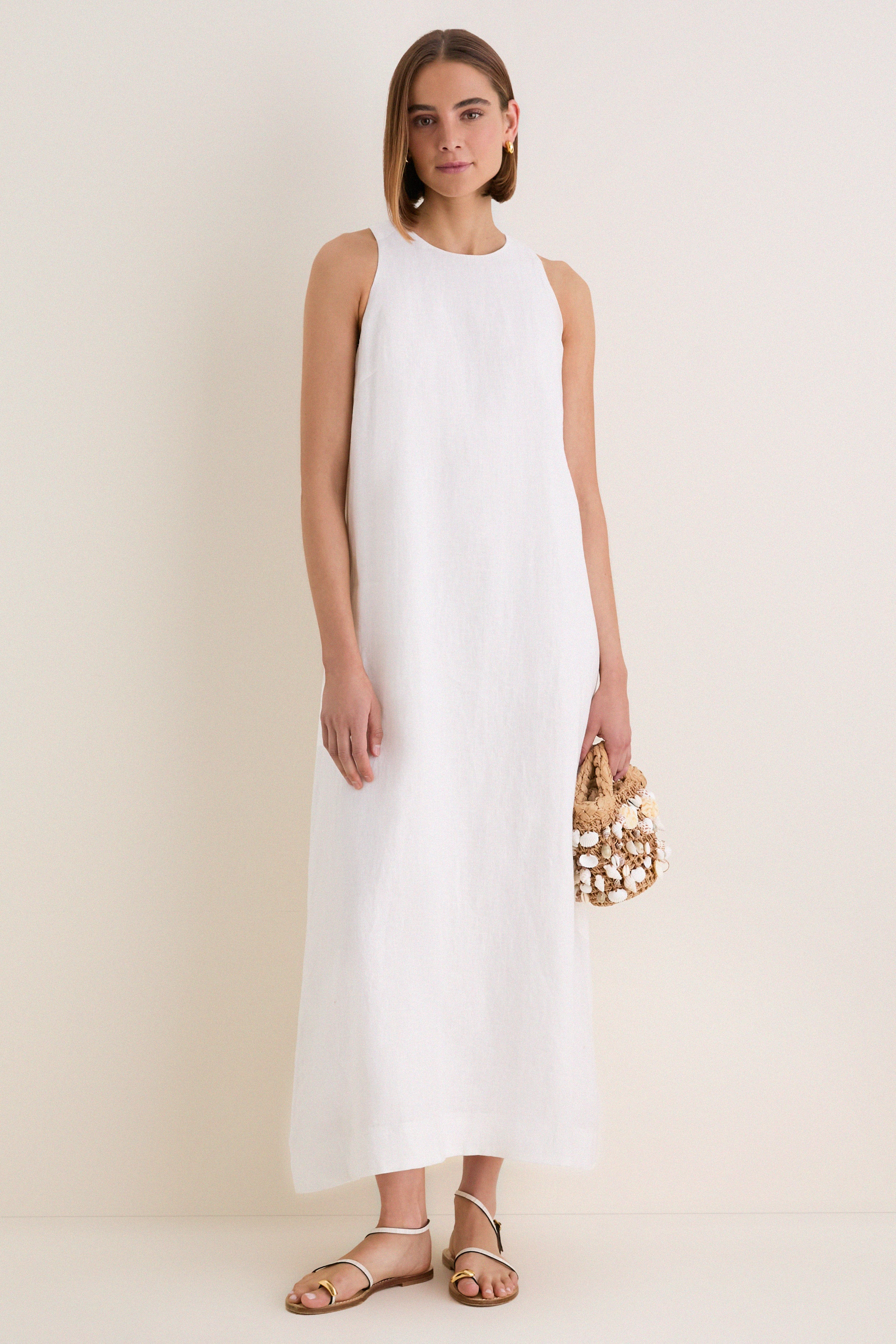 White Linen Portia Dress | Tuckernuck (US)