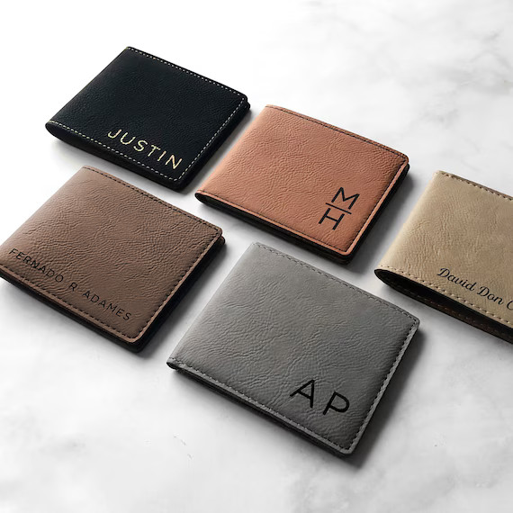 Valentines Day Gift For Him, Engraved Men's Wallet, Custom Monogrammed Wallet, Bifold Slim Wallet... | Etsy (US)