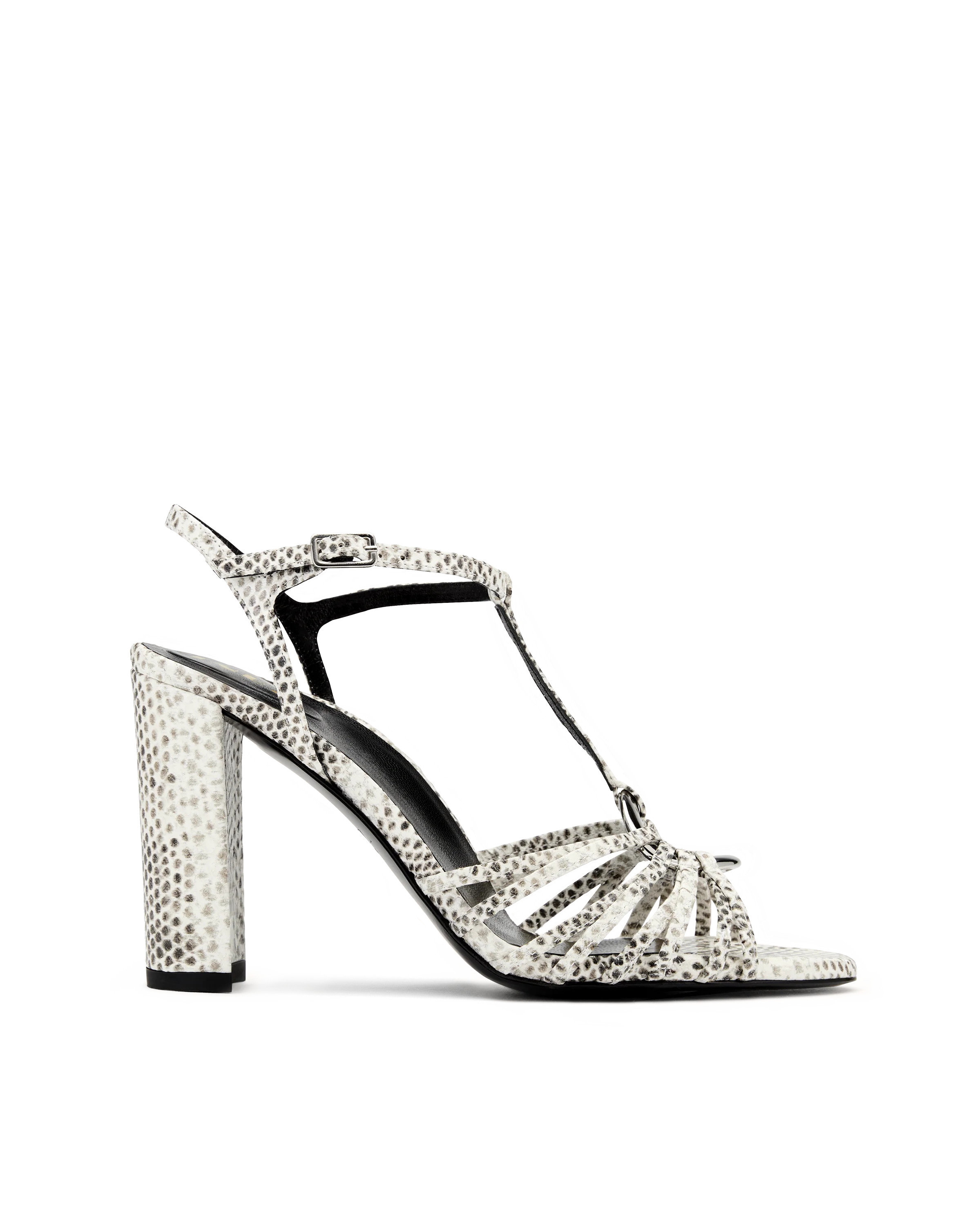 Penelope: Black/White Snake | Inez Shoes, LLC