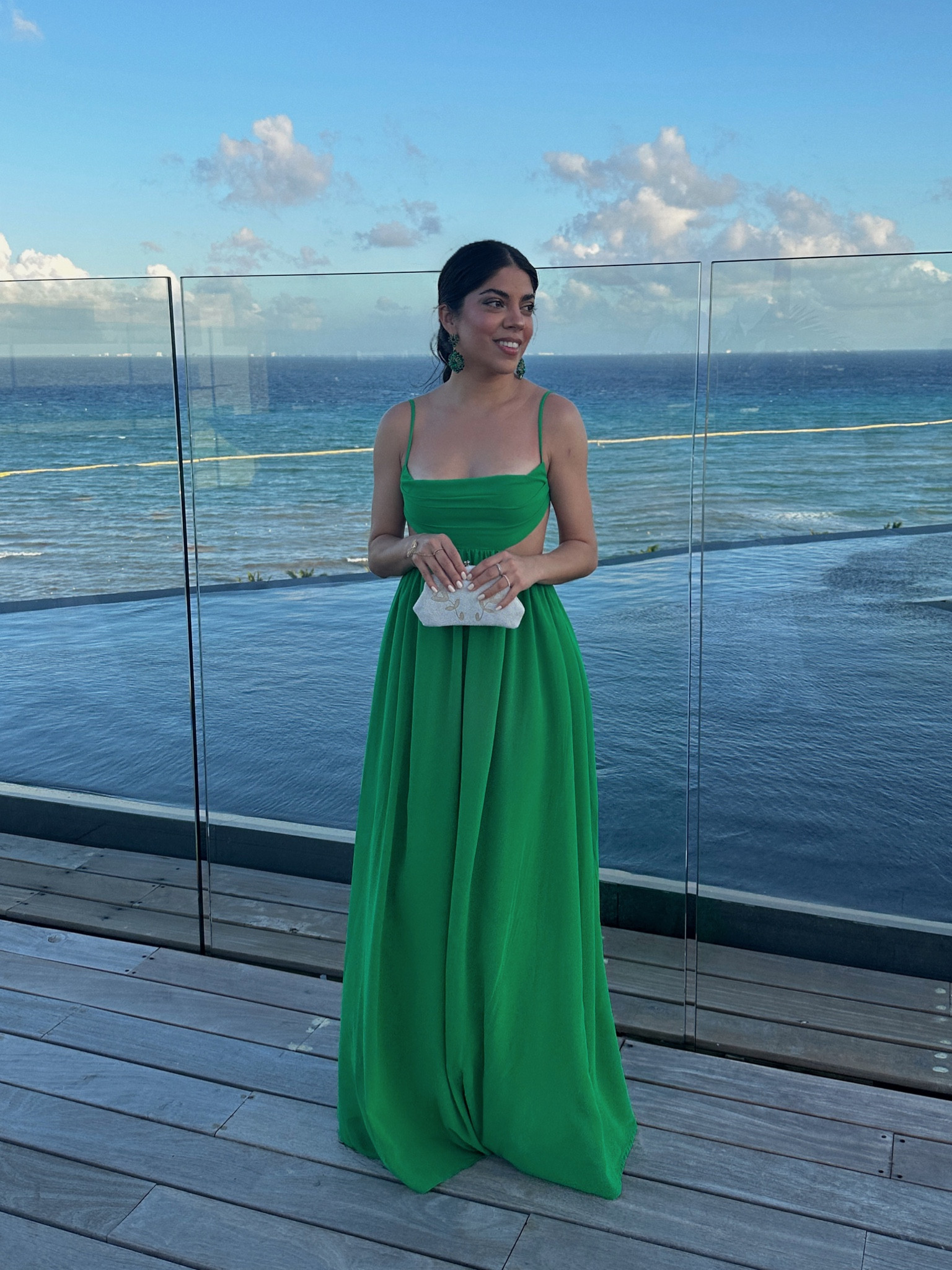 Tropical black tie wedding guest dress idea  #blacktie #weddingguest #weddingguestdress #greendress 

#LTKstyletip #LTKwedding #LTKSeasonal