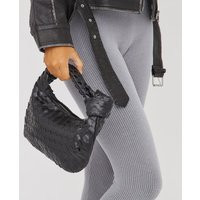 Aitana Woven Knotted Detail Grab Bag In Black Faux Leather, One Size | EGO (UK)