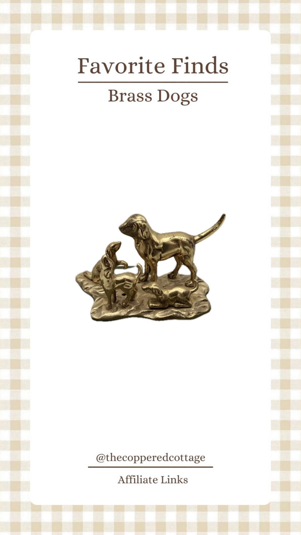 Brass Dogs
Brass/brass decor/brass figurine/home decor/decor/cottage/farmhouse/antique/vintage/dog/dogs/puppy/puppiess

#LTKActive #LTKSeasonal #LTKHome