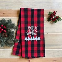 Christmas Kitchen Towels, Gift For Coworker, Merry & Bright, Hostess Gift, Preschool Teacher Secret  | Etsy (UK)