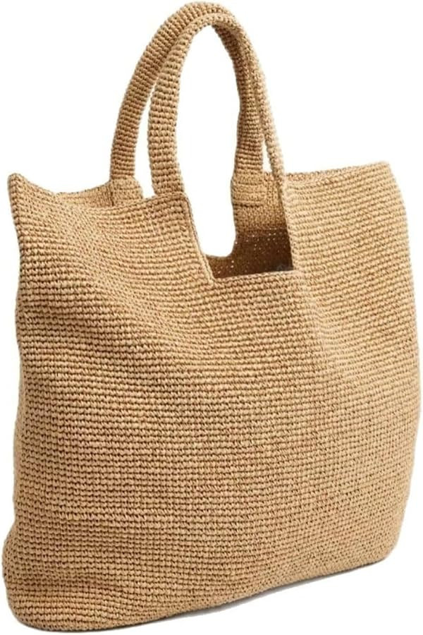 Woven handbag beach vacation style women's bag | Amazon (US)