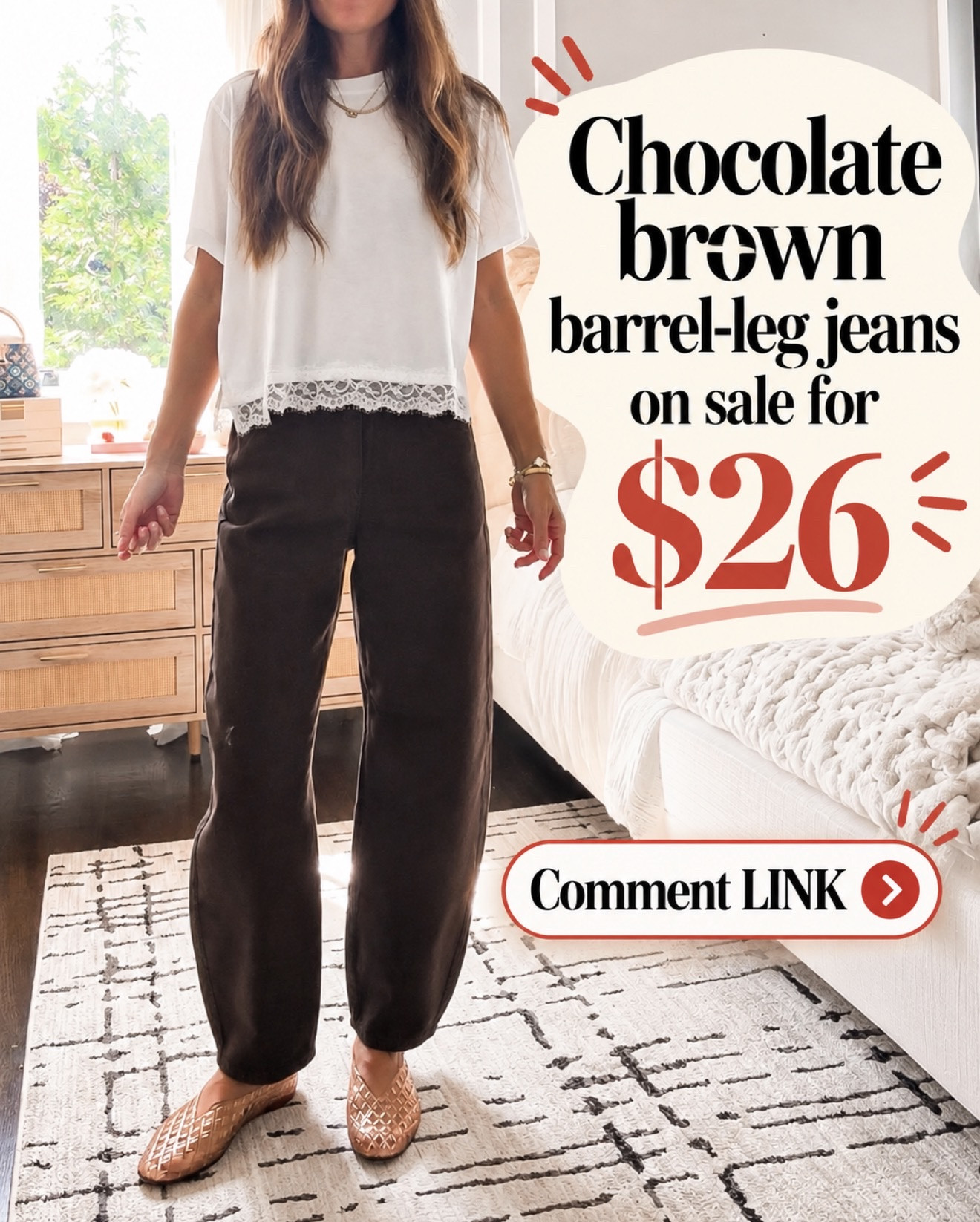 Chocolate brown denim for fall…AND they’re on sale for just $26! 🤎 The barrel-leg fit is so cute and gives every basic top an instant update.

#LTKSaleAlert #LTKOver40 #LTKSeasonal