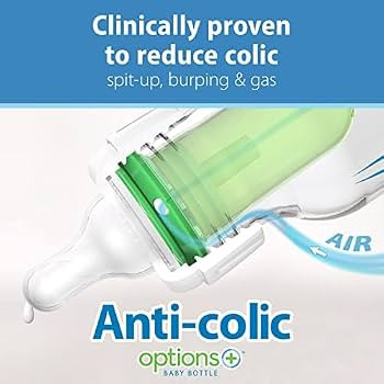 Dr. Brown's Natural Flow Anti-Colic Options+ Narrow Baby Bottle, 4 oz/120 mL, with Level 1 Slow F... | Amazon (US)