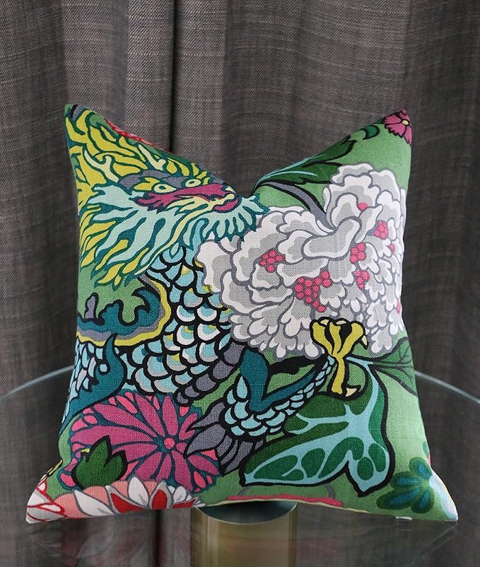 RDse5s5 Dragon Pillow Cover 18x18 Pillow Chinoiserie Pillow Cushion Cover | Amazon (US)