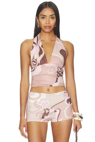 Cin Cin Eleganza Halter Top in Deco Mocha | Revolve Clothing (Global)