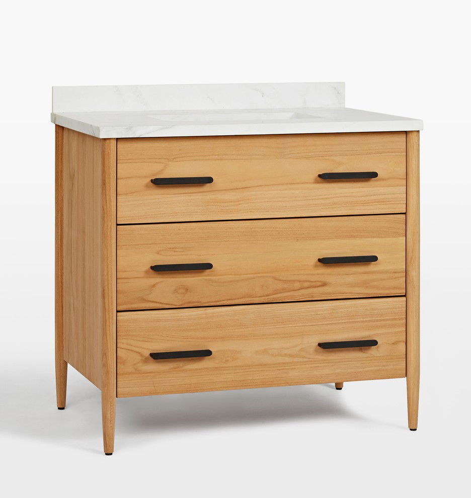 Shaw 36" Teak Single Vanity | Rejuvenation