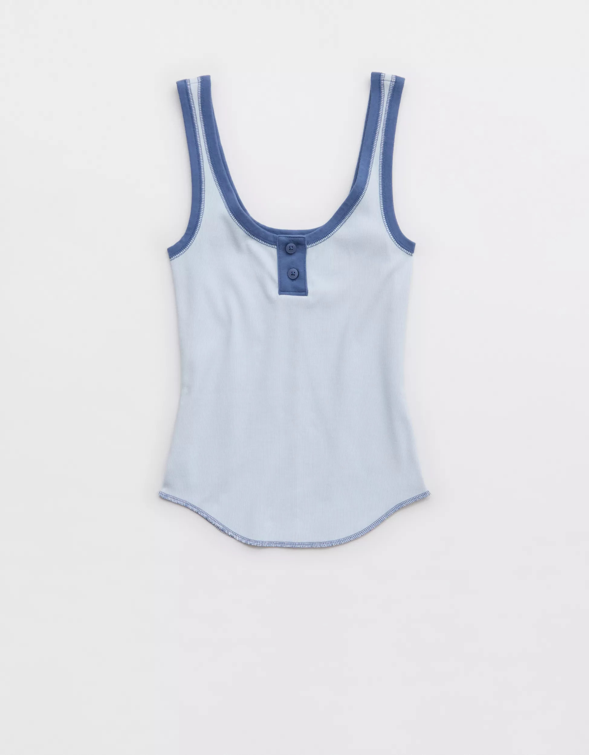Aerie Ribbed Henley Tank Top | Aerie