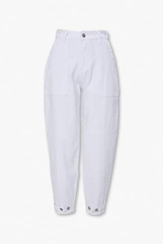 Forever 21 High-Rise Ankle Pants , White | Forever 21 (US)