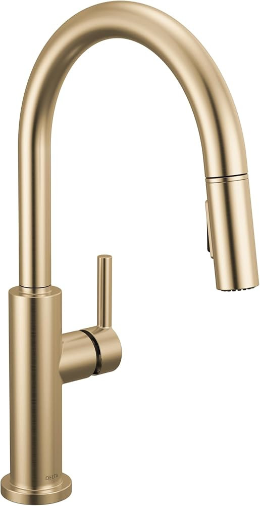 Delta Nicoli Brushed Gold Kitchen Faucet with Pull Down Sprayer, Modern Single Hole Kitchen Sink ... | Amazon (US)