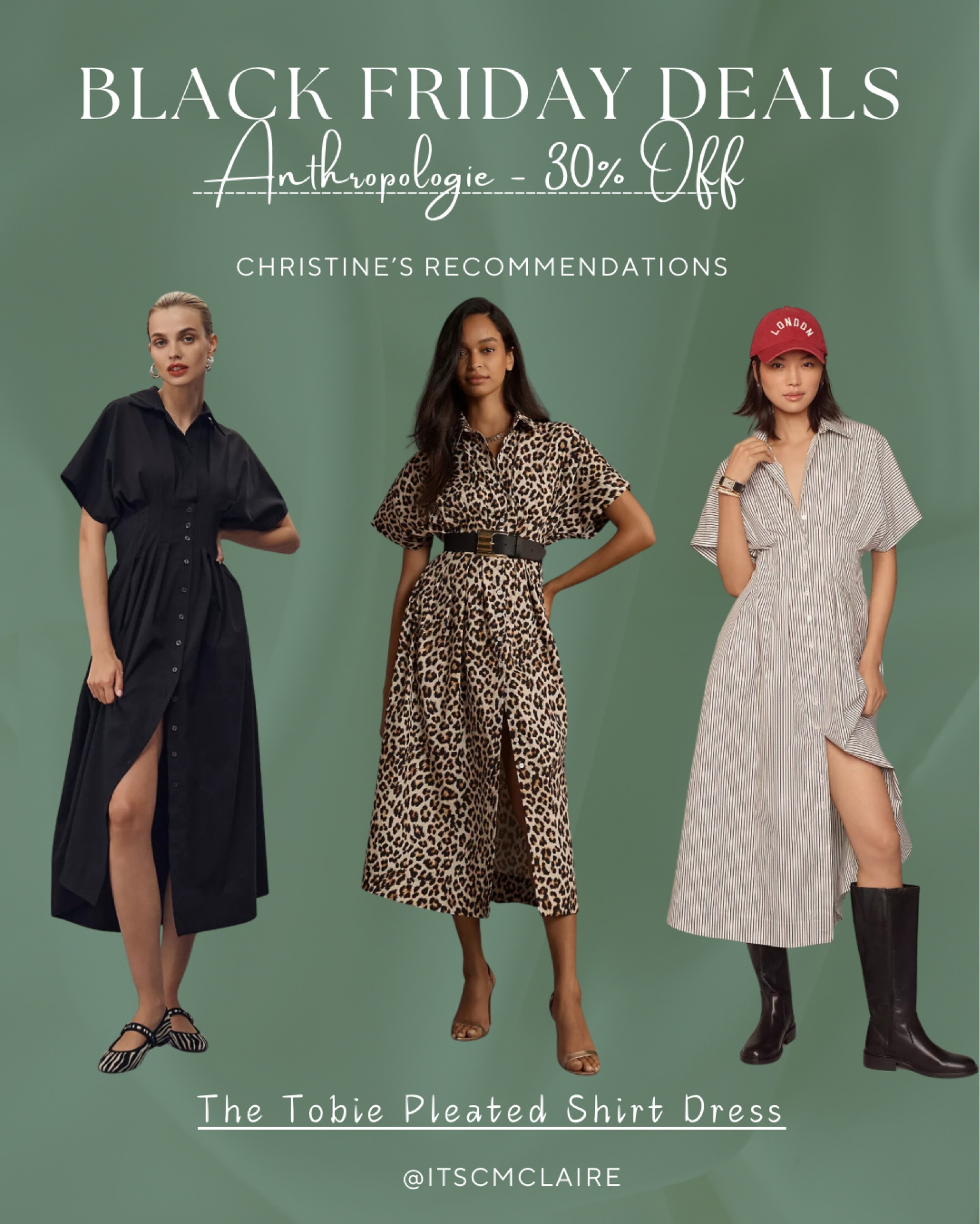 My favorite dress from Anthropologie now on sale - get 30% off now. The leopard print has more stretch than the other colors & patterns. Size down from your normal in the leopard print, but stay true to size in the others. Now also available in a mini (which I’ve tried on and is still an appropriate let). Fit is the same as the aforementioned  

#LTKCyberWeek #LTKMidsize #LTKSaleAlert