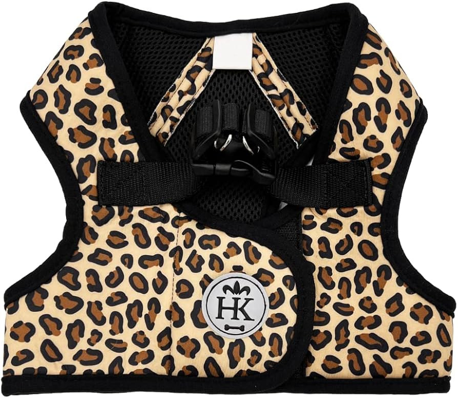 Huxley & Kent Hudson Harness | Tan Leopard (Large, 22-35lbs) | Easy Control Step-in Mesh Vest Har... | Amazon (US)