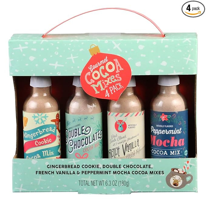 Thoughtfully Gifts, Gourmet Cocoa Mixes, Includes 4 Unique Flavors Like Gingerbread, Vanilla, and... | Amazon (US)