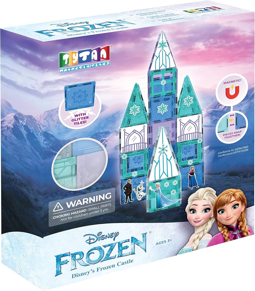 Tytan Tiles Official Disney Licensed Frozen Castle Magnetic Tiles 68 Piece Building Set, Powerful... | Amazon (US)