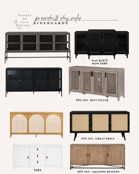 Presidents’ Day sale. Sideboard. Dining room cabinet. Credenza. Rattan sideboard. Wooden sideboard. Black sideboard. White sideboard. Glass sideboard. Display cabinet 

#LTKhome #LTKsalealert
