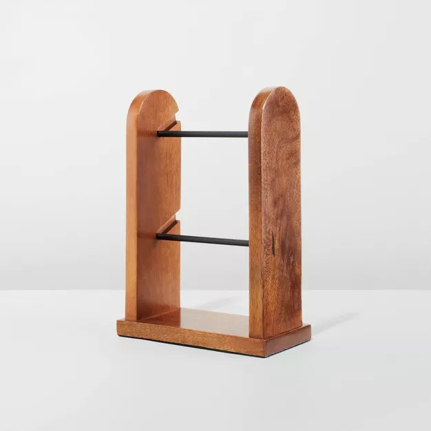 Wood & Metal Ribbon Spool Holder Brown/Black - Hearth & Hand™ with Magnolia | Target