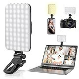 Selfie Light, 60 LED 2200mAh Rechargeable Cell Phone Fill Light 7 Modes, 10-Level Brightness, Portable Clip on Light for Phone/Tablet/Laptop, Zoom Call Vlog Makeup TikTok Video Fill Light | Amazon (US)
