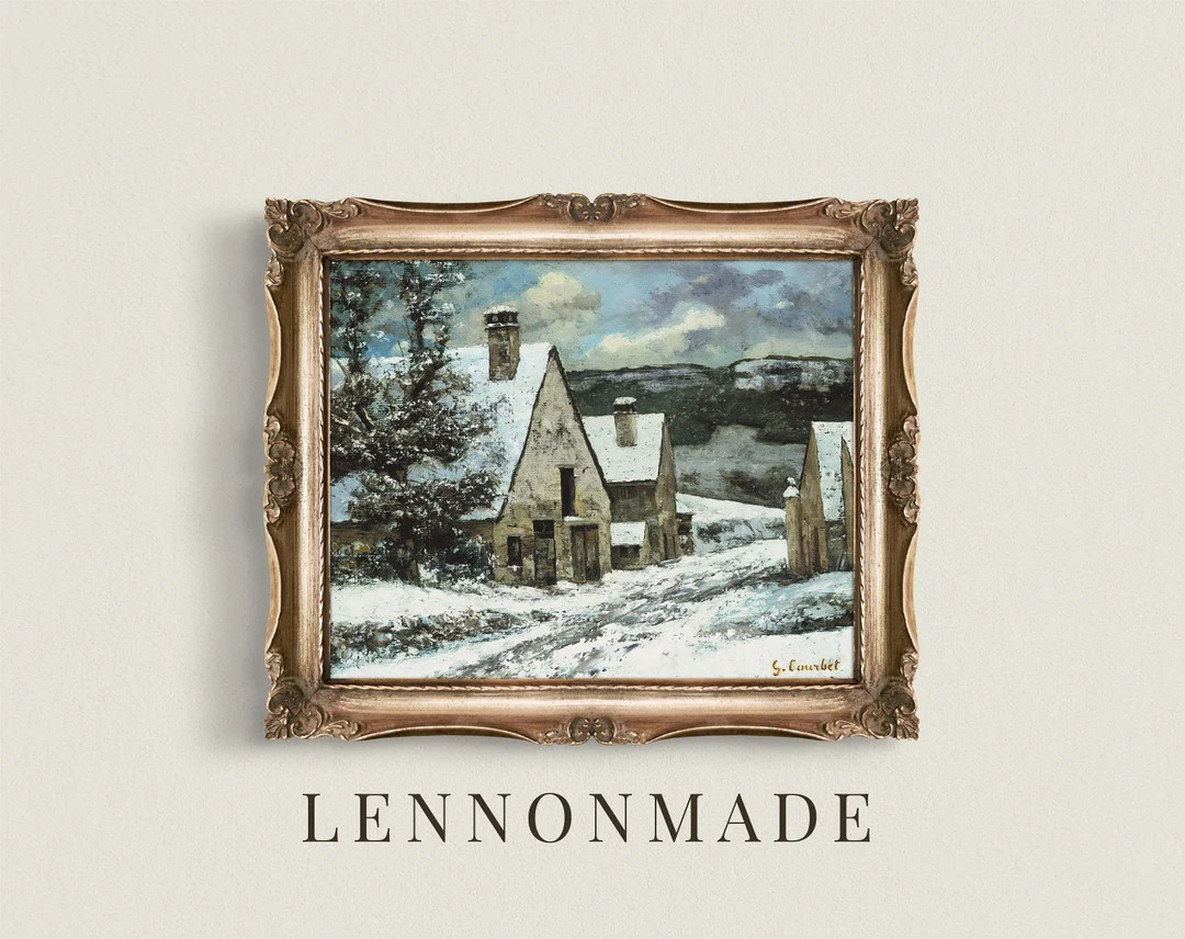 Vintage Winter Snow Print | Antique Winter Art Print | Vintage Winter Village | Printable | Digit... | Etsy (US)