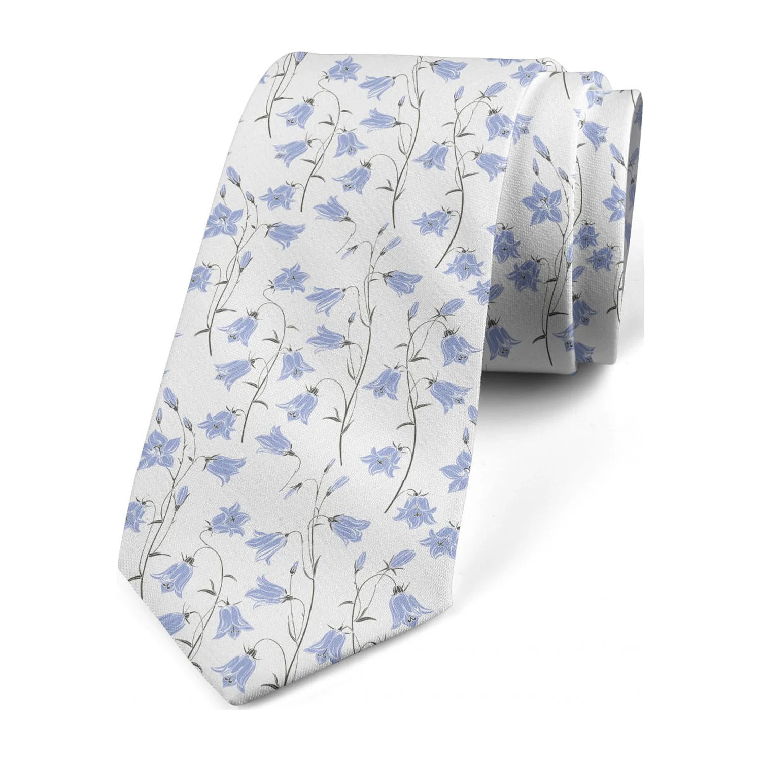 Nature Necktie, Botanical Bluebells Blooming, Dress Tie, 3.7", Lavender Blue and Sage Green, by A... | Walmart (US)