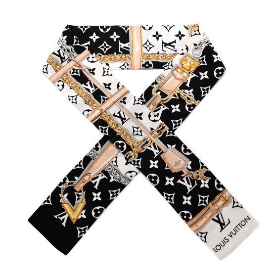 Silk Monogram Confidential Bandeau Black | FASHIONPHILE (US)