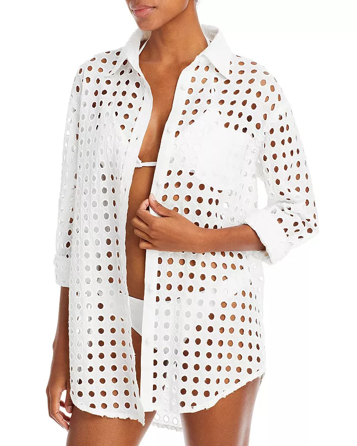 The Oxford Eyelet Tunic Swim Cover-Up | Bloomingdale's (US)