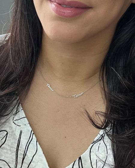 Danity two name personalized necklace in sterling silver with my kids names. So stunning! I haven’t taken it off since I got it 😍 Makes for a fabulous gift! 

#LTKKids #LTKGiftGuide #LTKSaleAlert