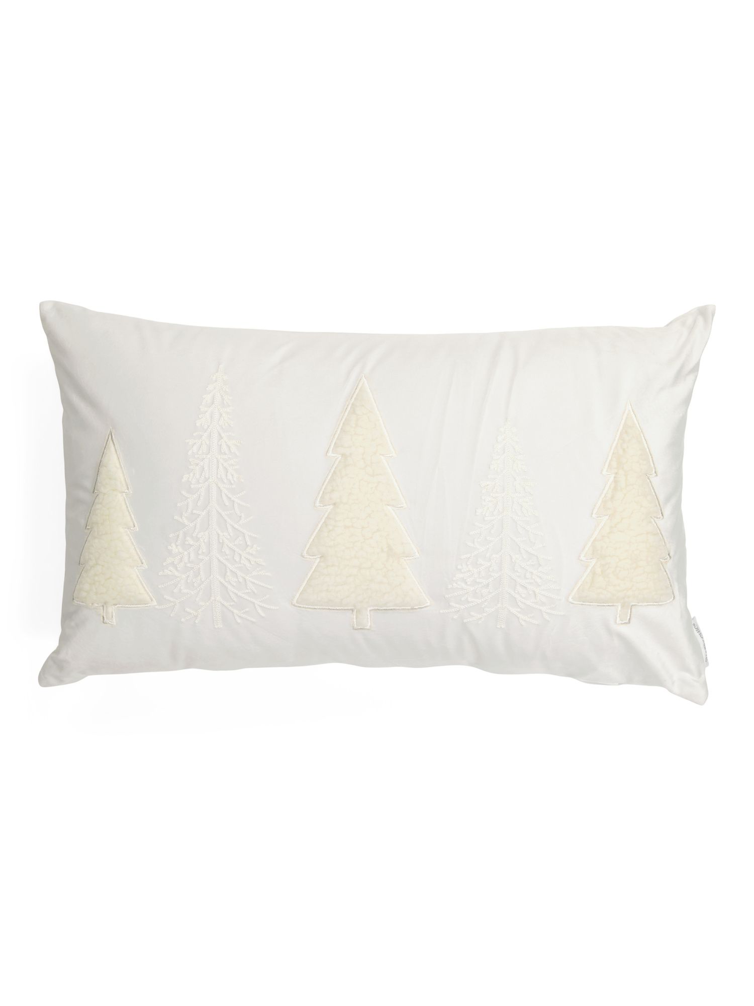 14x24 Velvet Sherpa Tree Pillow | TJ Maxx