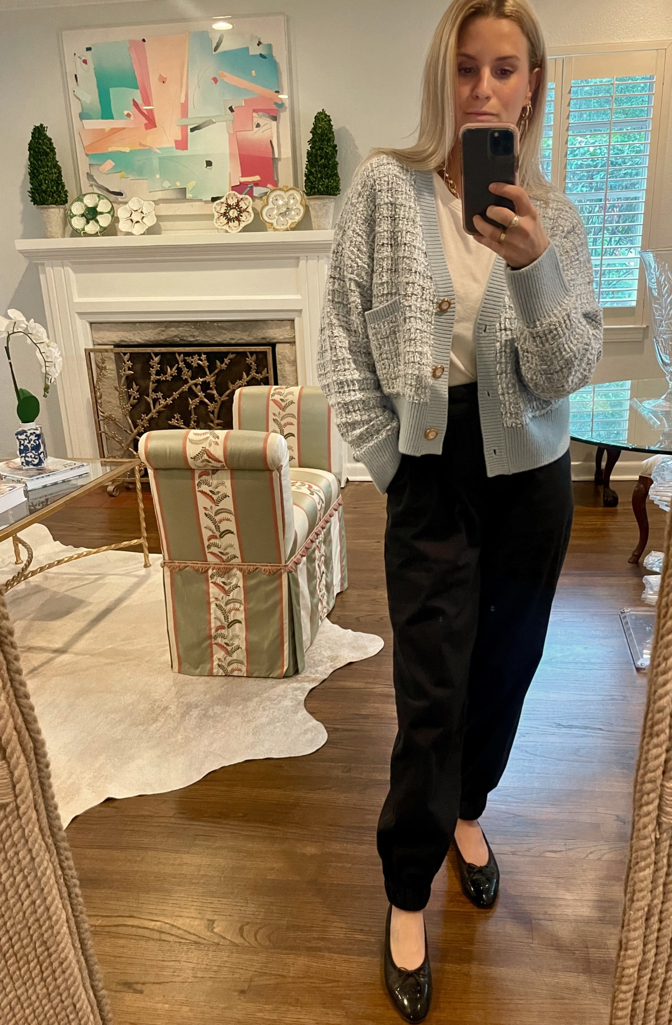 Cozy tweed cardigan under $100. You can find my Chanel ballerinas on the real real or fashionphile. 

#LTKHoliday #LTKstyletip #LTKSeasonal