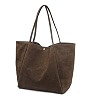 HOXIS Oversized Suede Tote Bag for Women Lightweight Shoulder Handbag Work & Travel Purse | Amazon (US)