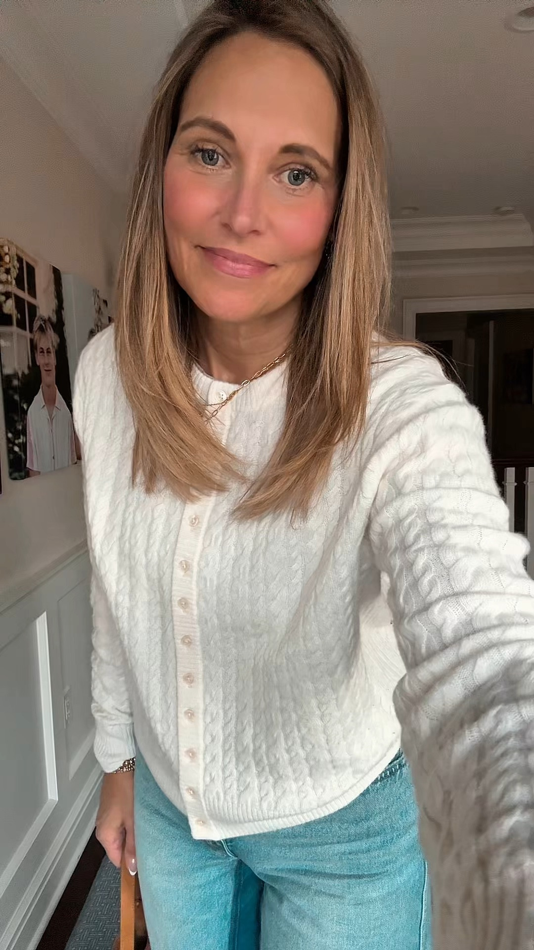 State playoffs! Wish her luck! My youngest is playing tonight in the semi-finals.

Wearing size 30. Stay TTS on these jeans.
And my fav cashmere cardigan. My sis has sold a bunch in the green and everyone loves it. Don’t forget about the pretty cream too!

#LTKOver40 #LTKootd #LTKdayinmylife