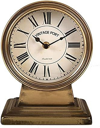 Creative Co-op EC0535 Metal Gold Finish Mantel Clock | Amazon (US)
