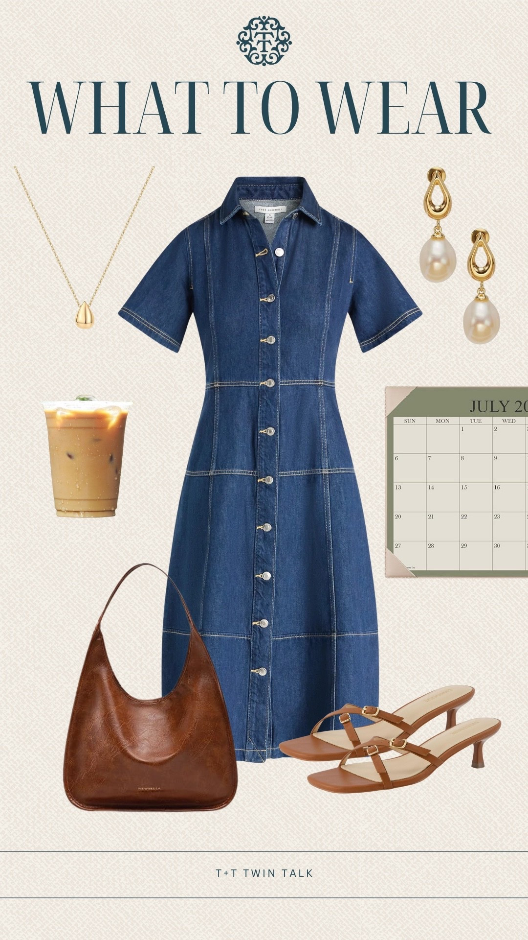 What to wear teacher outfit inspiration under $100. This denim dress from Walmart is a great option for workwear/teacher outfit. We paired it with a short heel and a cute brown bag! 

#LTKOver40 #LTKFindsUnder100 #LTKSeasonal