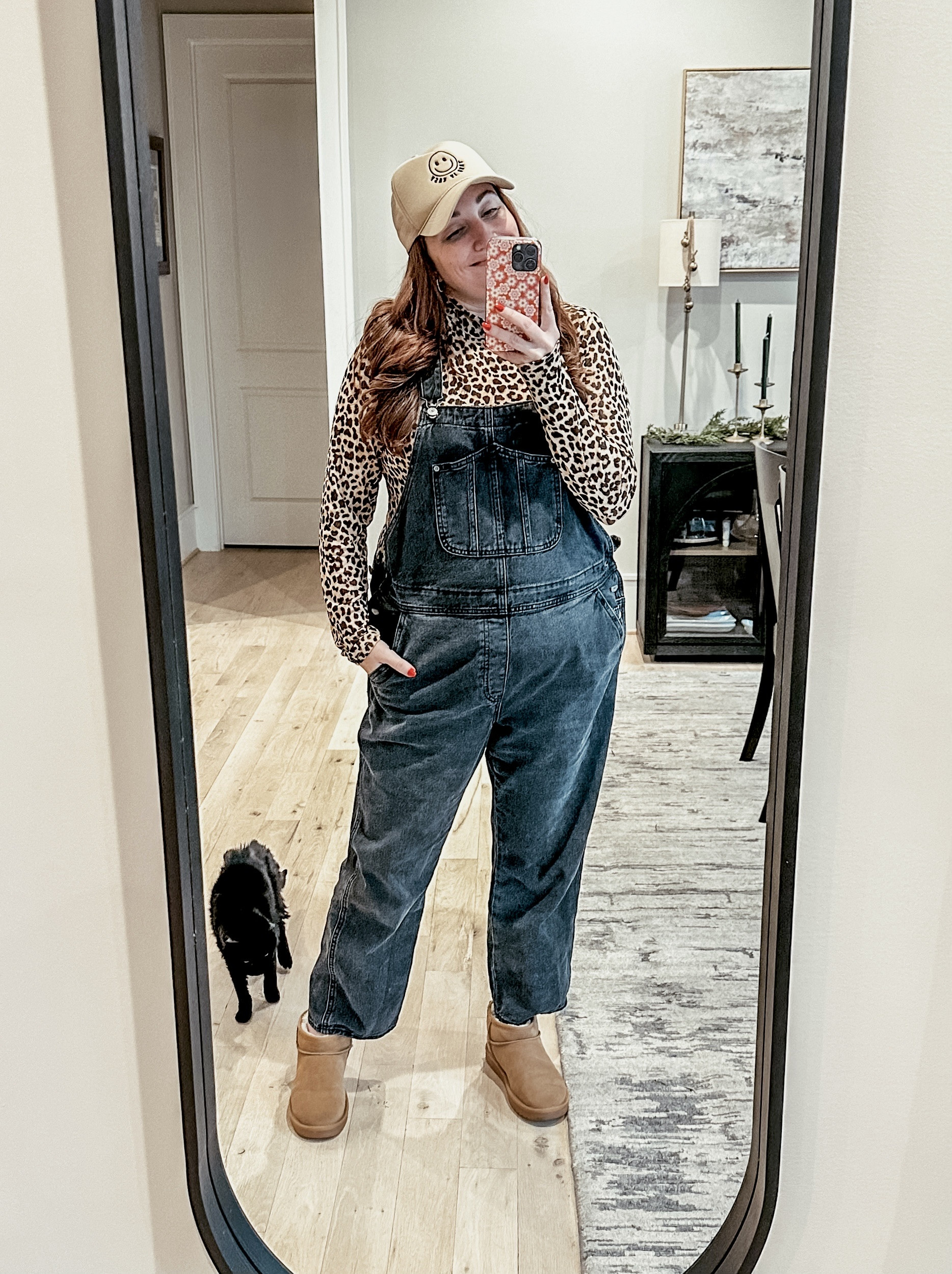 Casual but fun outfit idea styling leopard print! 
Top L / Overalls 16 / Boots tts

#LTKMidsize #LTKStyleTip #LTKSeasonal