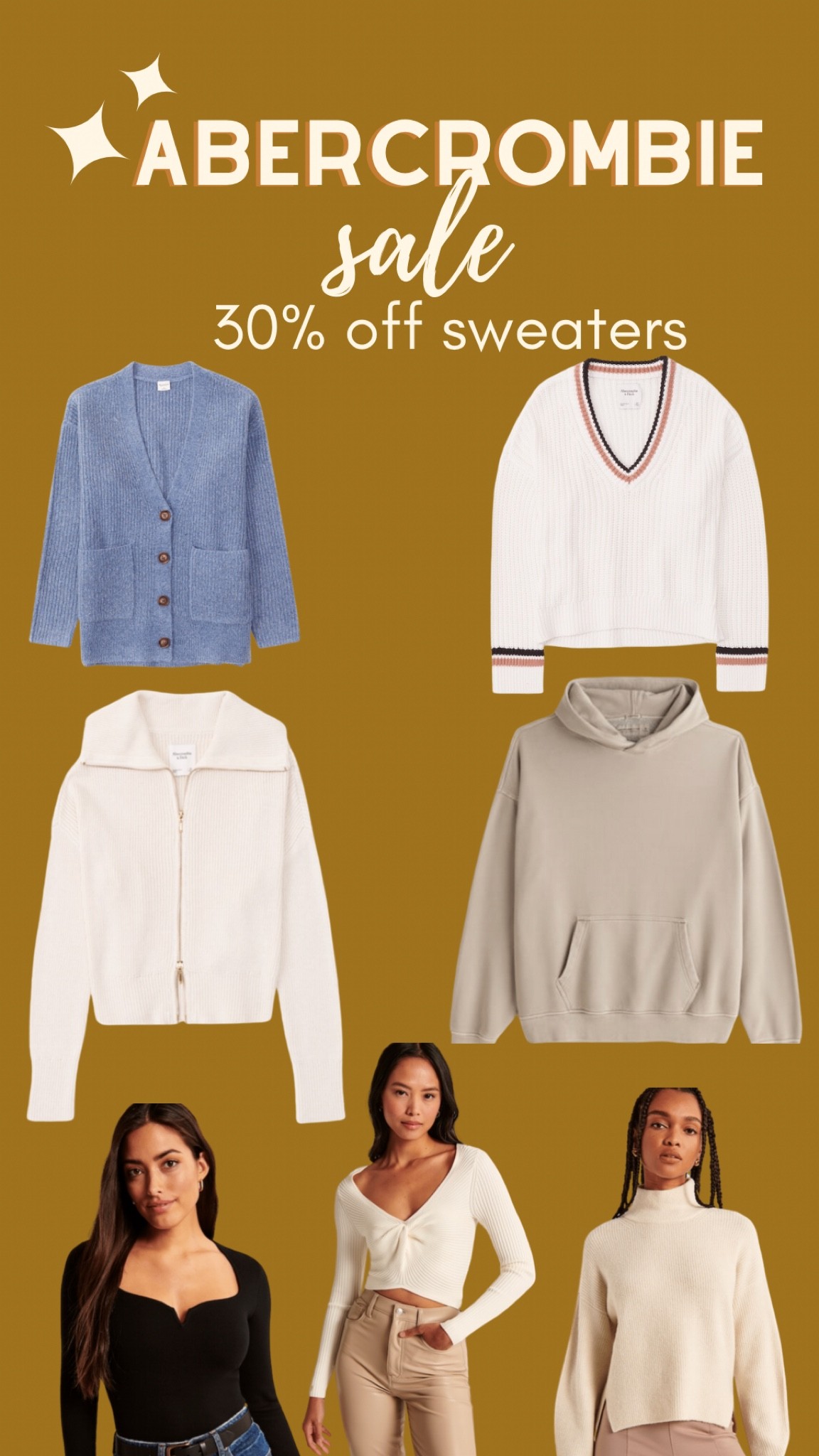 Shop Abercrombie 30% off sweater sale here!! Abercrombie, sweaters, fall fashion, sale
