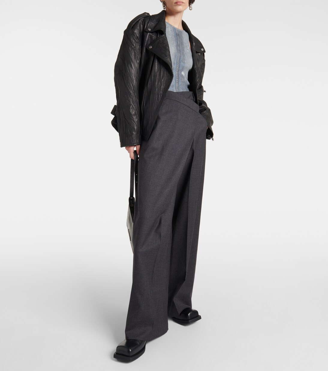 Asymmetric mid-rise wide-leg pants | Mytheresa (INTL)