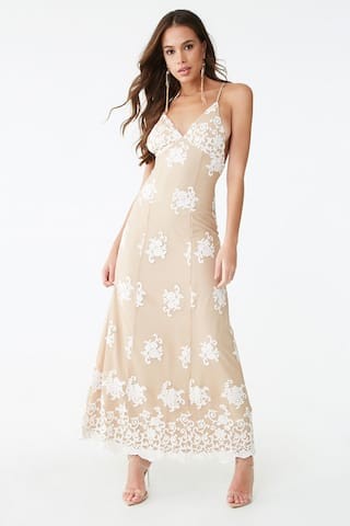 Floral Embroidered Mesh Gown | Forever 21 (US)
