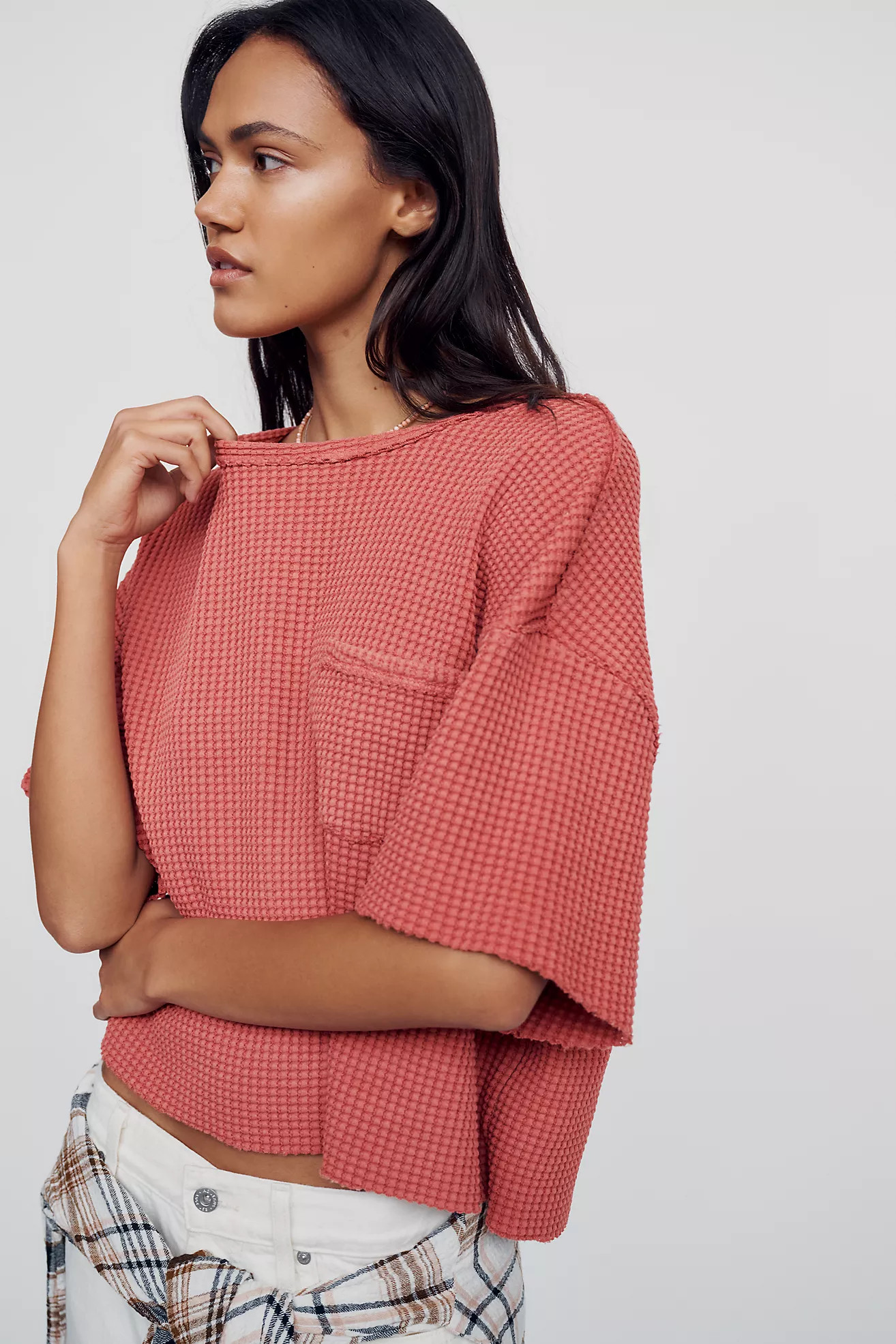 Short-Sleeve Waffle Tee | Anthropologie (US)