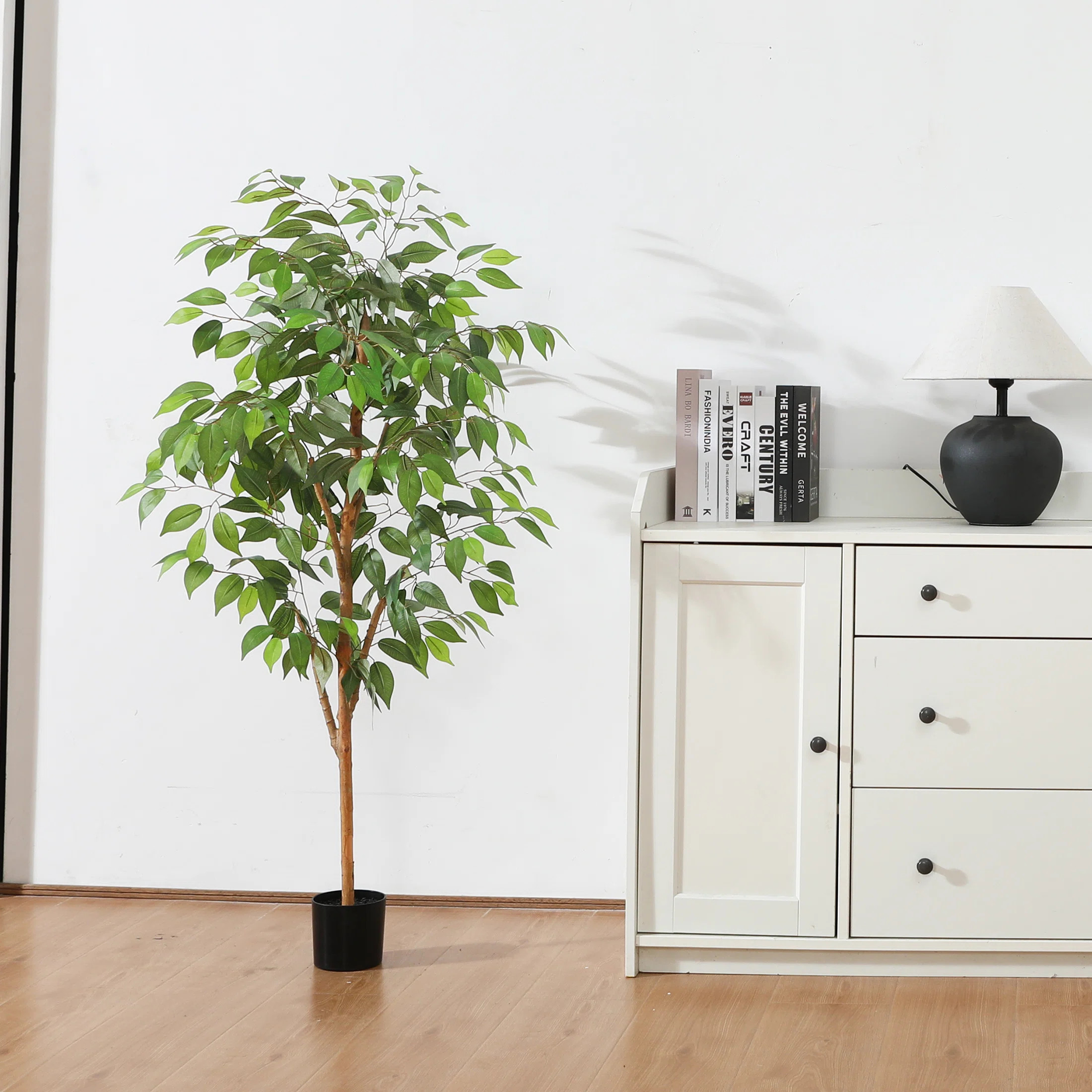 Primrue Adcock Artificial Ficus Tree in Pot with Realistic Leaves and Natural Trunk & Reviews | W... | Wayfair North America