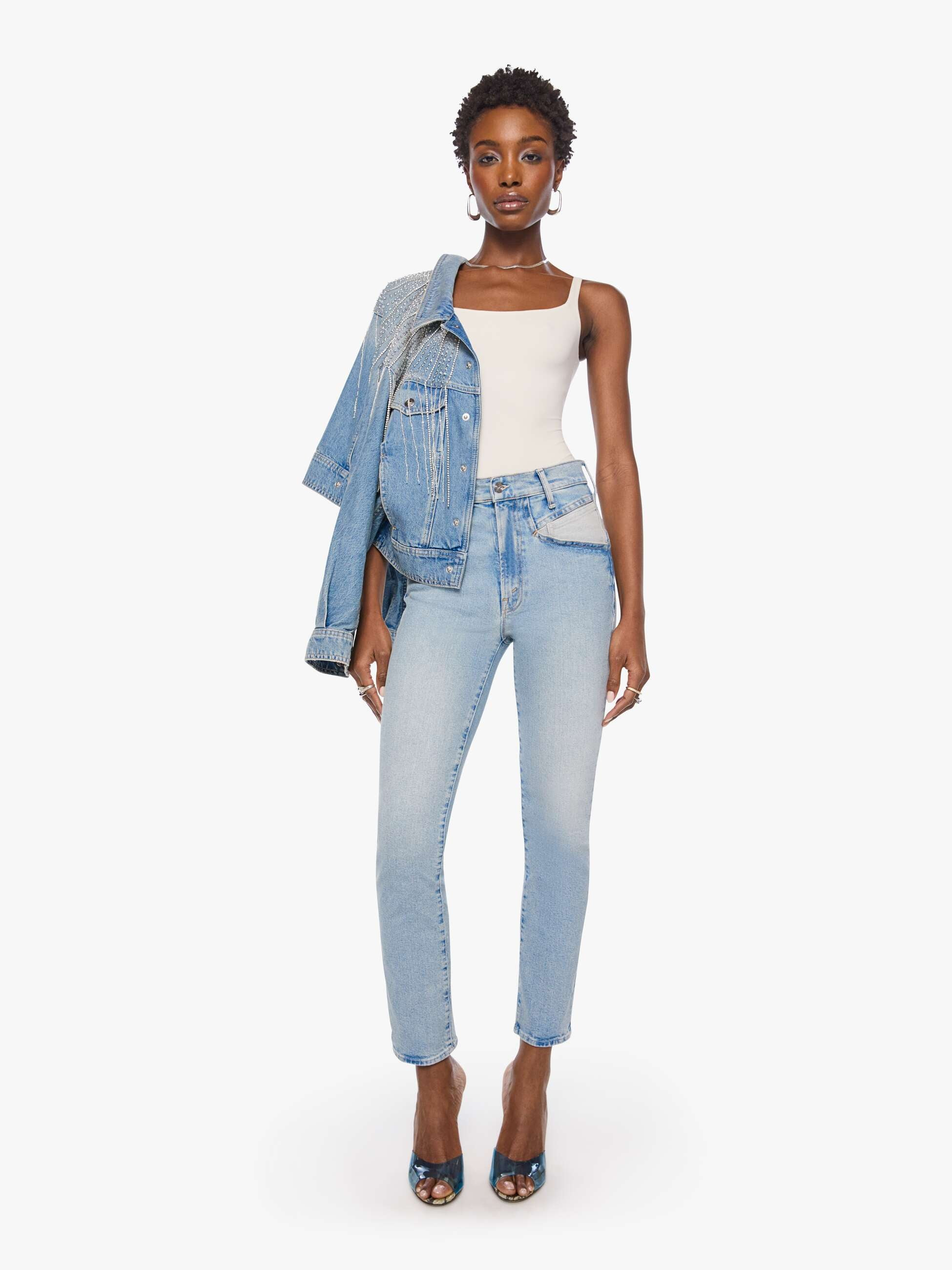 High Waisted X-Wing Dazzler Hover - Jazzercise | Mother Denim