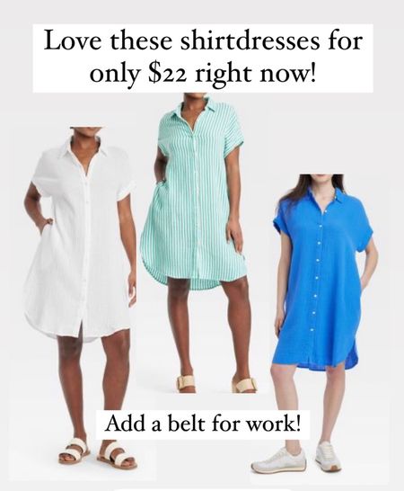 These shirtdresses are $22 right now! Love these! #target 

#LTKStyleTip #LTKFindsUnder50