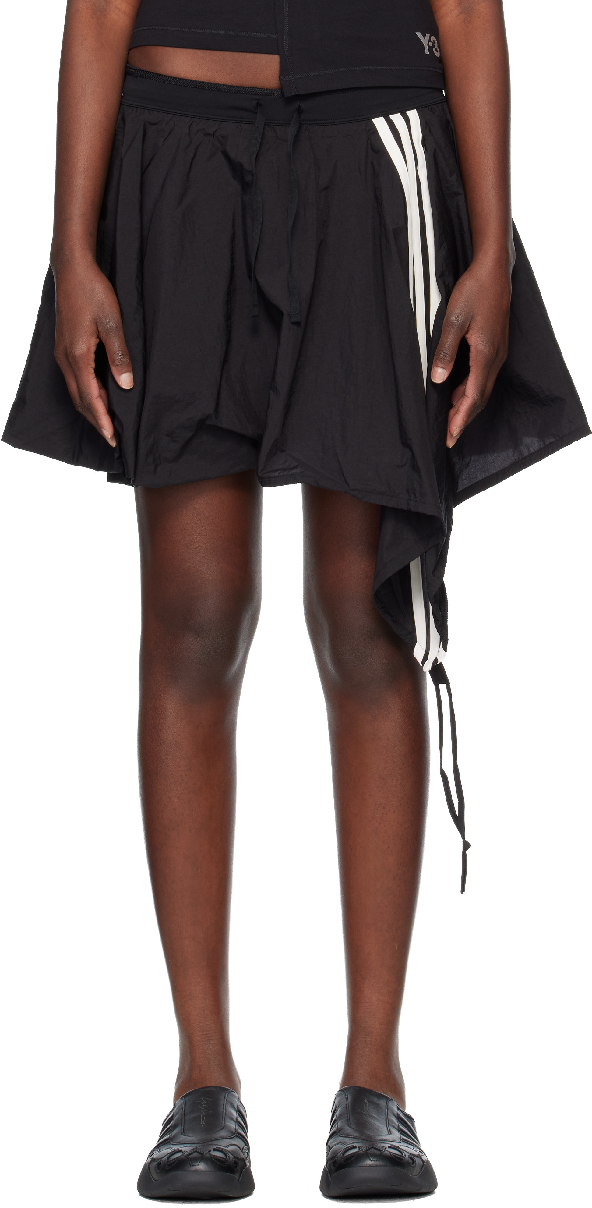 Y-3 Black Balloon Skort | SSENSE