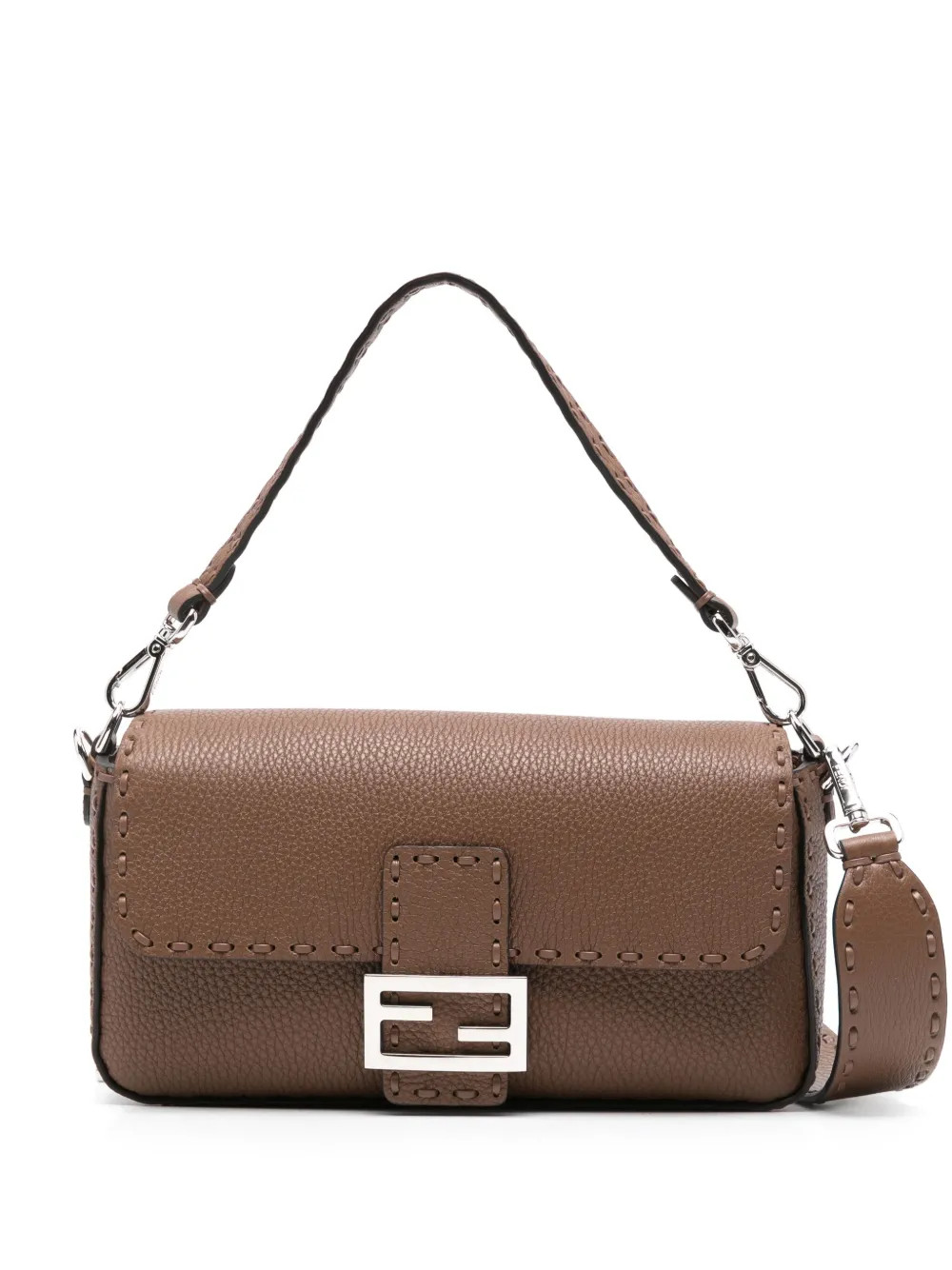 FENDI Baguette Leather Shoulder Bag - Farfetch | Farfetch Global