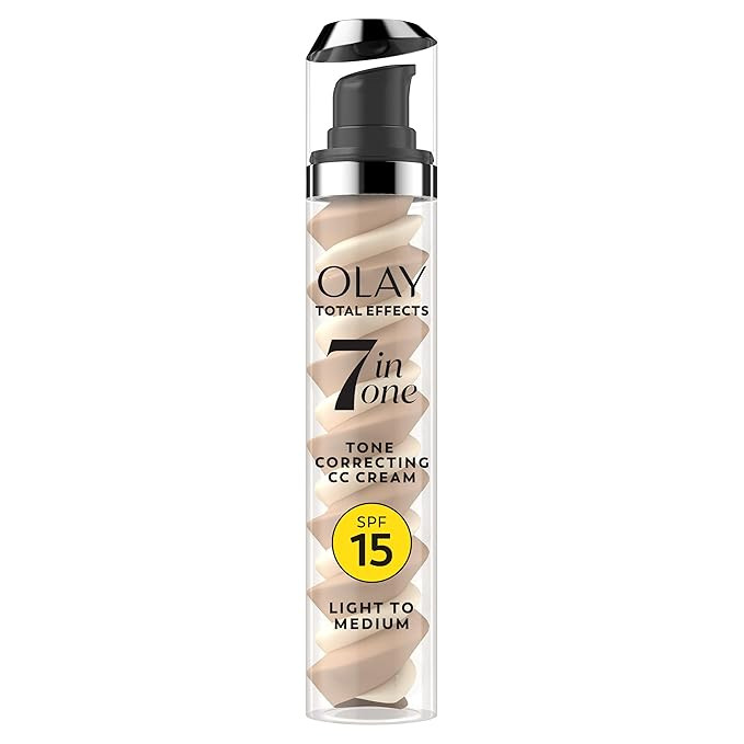 Olay Total Effects Tone Correcting Face Moisturizer with Sunscreen SPF 15, Light to Medium 1.7 Ou... | Amazon (US)