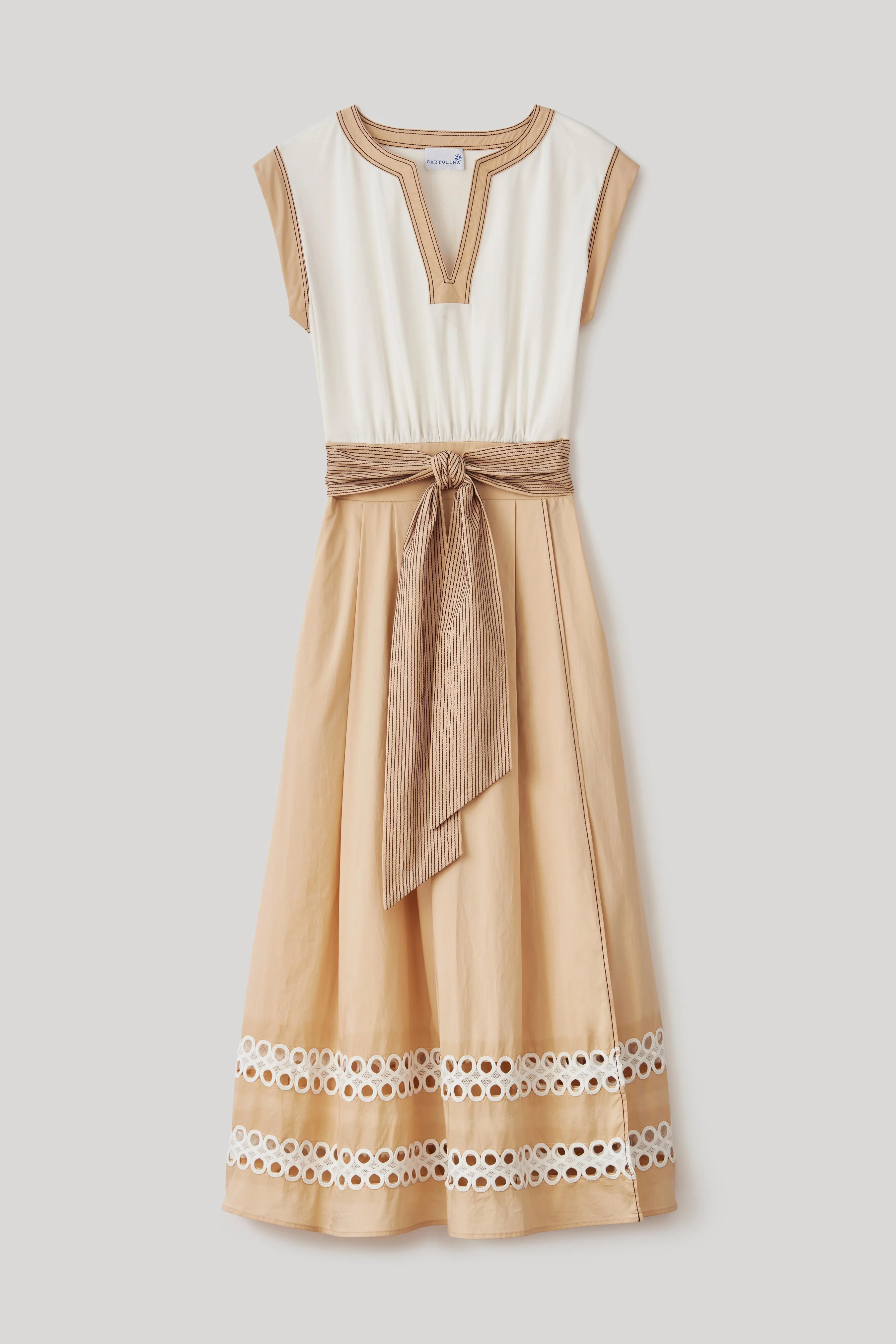 ISADORA MIDI DRESS-PEBBLE | Cartolina