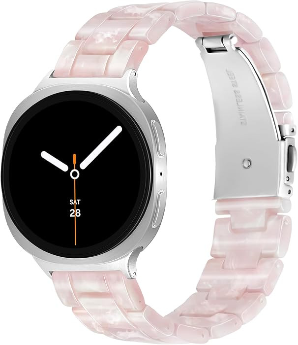 Resin Band for Samsung Galaxy Watch 8 Band 40mm 44mm/Galaxy Watch 8 Classic Band 46mm Women, Ligh... | Amazon (US)