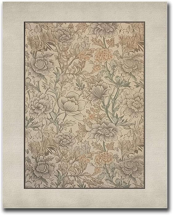LUCKLYDOUDOU Wall Art Canvas Print Beige Sage Green Flower Plant Canvas Antique Wall Art Print Vi... | Amazon (CA)