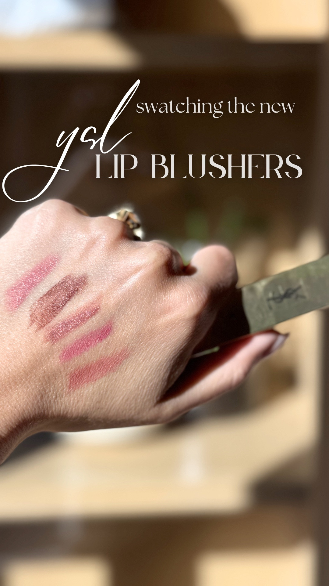 Swatching YSL Beauty new lip blushers 💋 Perfect for hydrating your lips with buildable color. My personal favorites are number 1 and 8! 

#LTKBeauty #LTKselfcare #LTKWedding